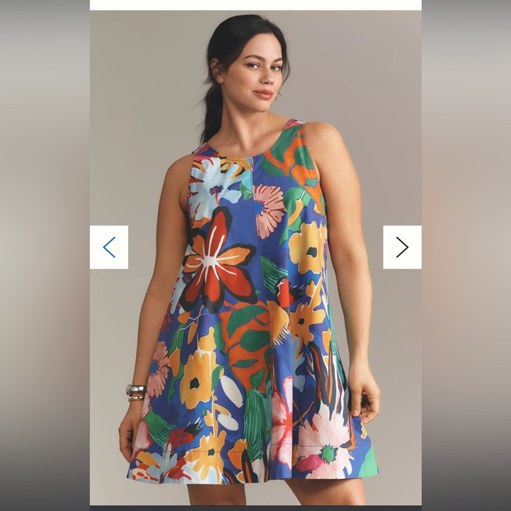 Anthropologie Maeve Keiko Swinging Floral Mini Dress